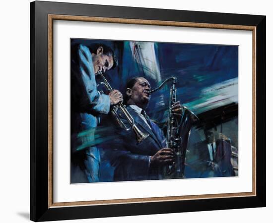 Blue Cool-Jin G. Kam-Framed Art Print