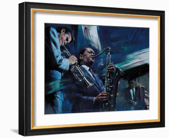 Blue Cool-Jin G. Kam-Framed Art Print