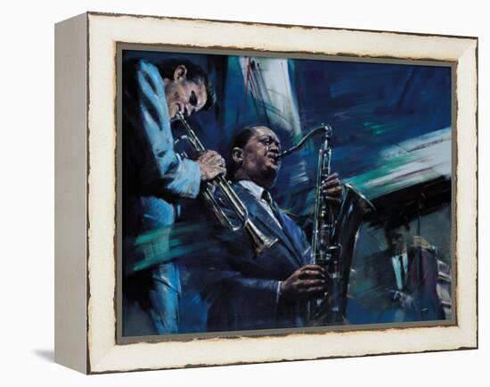 Blue Cool-Jin G. Kam-Framed Stretched Canvas