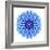 Blue Cornflower Mandala Flower Kaleidoscope-tr3gi-Framed Art Print