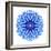 Blue Cornflower Mandala Flower Kaleidoscope-tr3gi-Framed Art Print