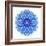 Blue Cornflower Mandala Flower Kaleidoscope-tr3gi-Framed Art Print