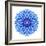 Blue Cornflower Mandala Flower Kaleidoscope-tr3gi-Framed Art Print