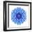 Blue Cornflower Mandala Flower Kaleidoscope-tr3gi-Framed Art Print