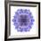 Blue Cornflower Mandala Flower Kaleidoscope-tr3gi-Framed Art Print