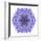 Blue Cornflower Mandala Flower Kaleidoscope-tr3gi-Framed Art Print