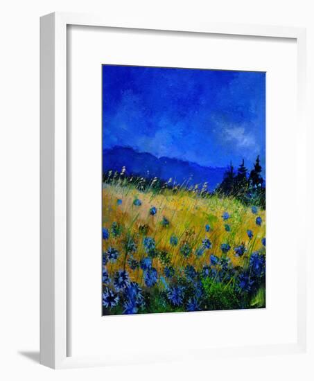 Blue Cornflowers 4550-Pol Ledent-Framed Art Print