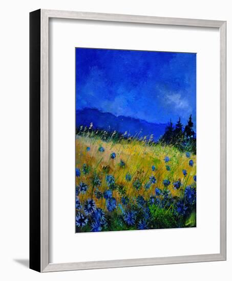 Blue Cornflowers 4550-Pol Ledent-Framed Art Print