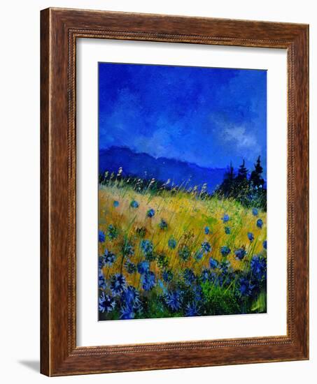 Blue Cornflowers 4550-Pol Ledent-Framed Art Print