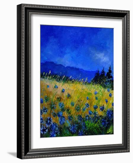 Blue Cornflowers 4550-Pol Ledent-Framed Art Print