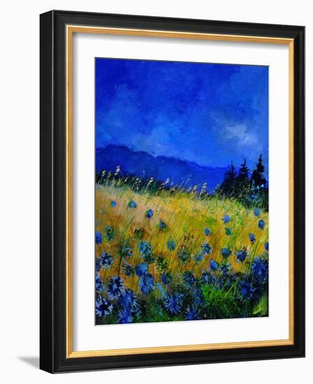 Blue Cornflowers 4550-Pol Ledent-Framed Art Print