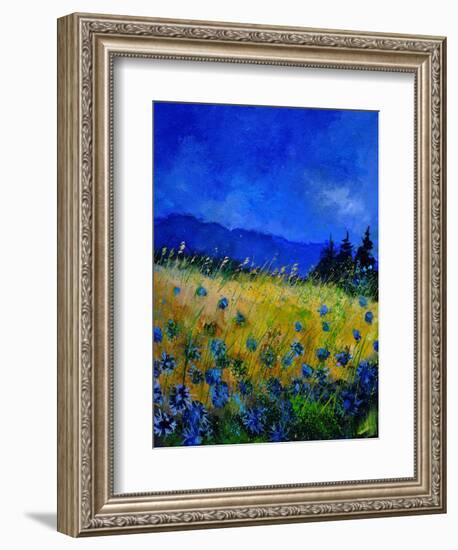 Blue Cornflowers 4550-Pol Ledent-Framed Art Print