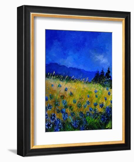 Blue Cornflowers 4550-Pol Ledent-Framed Art Print