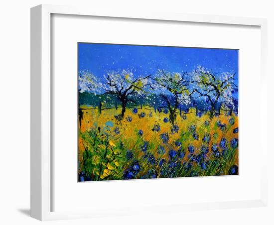 Blue Cornflowers 545130-Pol Ledent-Framed Premium Giclee Print