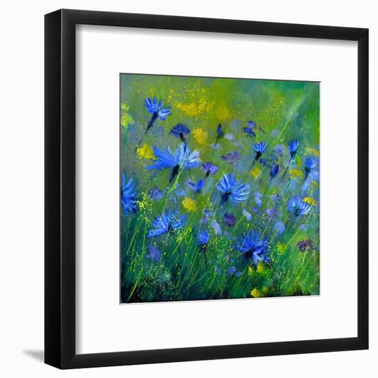 Blue Cornflowers 555160-Pol Ledent-Framed Art Print