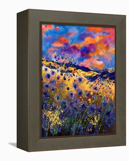 Blue Cornflowers 56-Pol Ledent-Framed Stretched Canvas