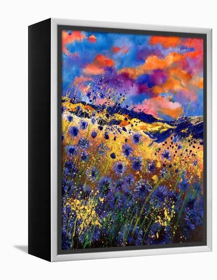 Blue Cornflowers 56-Pol Ledent-Framed Stretched Canvas