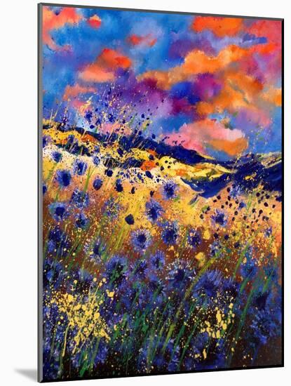 Blue Cornflowers 56-Pol Ledent-Mounted Art Print