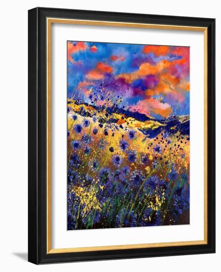 Blue Cornflowers 56-Pol Ledent-Framed Art Print