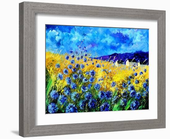 Blue cornflowers 68-Pol Ledent-Framed Premium Giclee Print