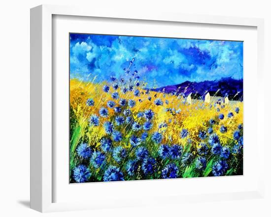 Blue cornflowers 68-Pol Ledent-Framed Premium Giclee Print