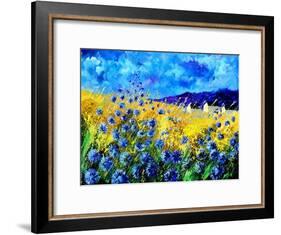 Blue cornflowers 68-Pol Ledent-Framed Art Print