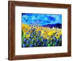 Blue cornflowers 68-Pol Ledent-Framed Art Print