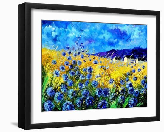 Blue cornflowers 68-Pol Ledent-Framed Art Print