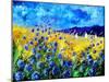 Blue cornflowers 68-Pol Ledent-Mounted Art Print