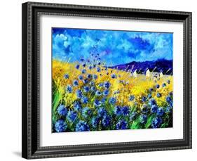 Blue cornflowers 68-Pol Ledent-Framed Art Print