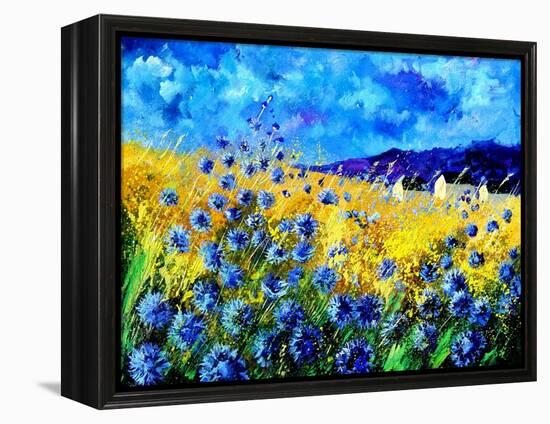 Blue cornflowers 68-Pol Ledent-Framed Stretched Canvas