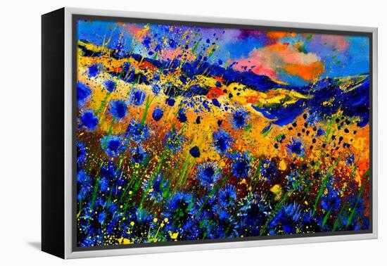 Blue Cornflowers 756-Pol Ledent-Framed Stretched Canvas