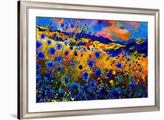 Blue Cornflowers 756-Pol Ledent-Framed Art Print