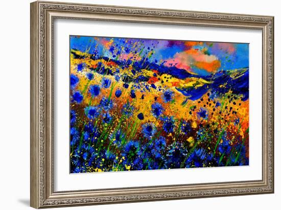 Blue Cornflowers 756-Pol Ledent-Framed Art Print