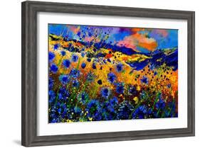 Blue Cornflowers 756-Pol Ledent-Framed Art Print