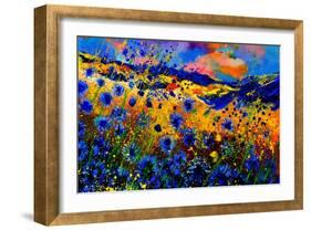 Blue Cornflowers 756-Pol Ledent-Framed Art Print