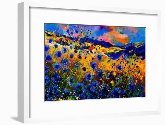 Blue Cornflowers 756-Pol Ledent-Framed Art Print