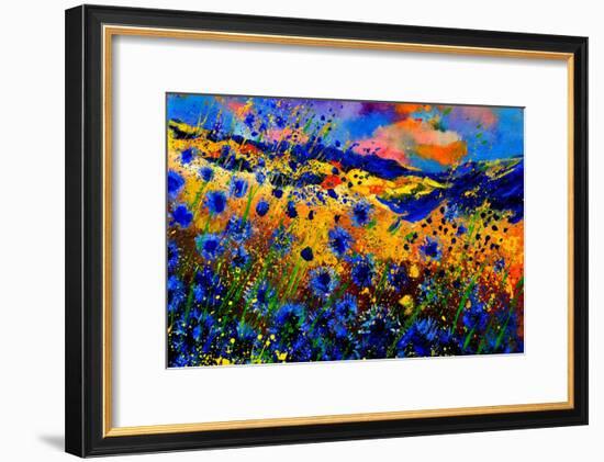 Blue Cornflowers 756-Pol Ledent-Framed Art Print