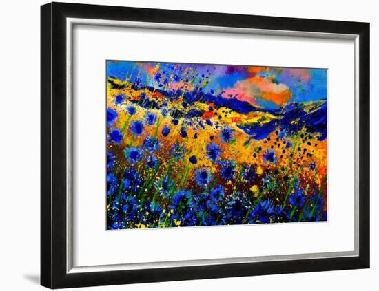 Blue Cornflowers 756-Pol Ledent-Framed Art Print