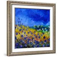 Blue Cornflowers 7741-Pol Ledent-Framed Art Print