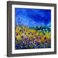 Blue Cornflowers 7741-Pol Ledent-Framed Art Print