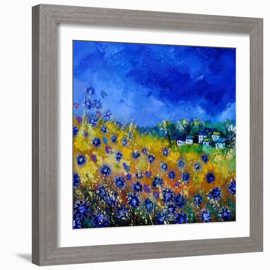 Blue Cornflowers 7741-Pol Ledent-Framed Art Print