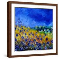 Blue Cornflowers 7741-Pol Ledent-Framed Art Print