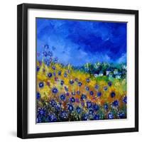 Blue Cornflowers 7741-Pol Ledent-Framed Art Print