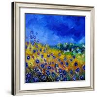 Blue Cornflowers 7741-Pol Ledent-Framed Art Print