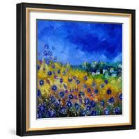 Blue Cornflowers 7741-Pol Ledent-Framed Art Print