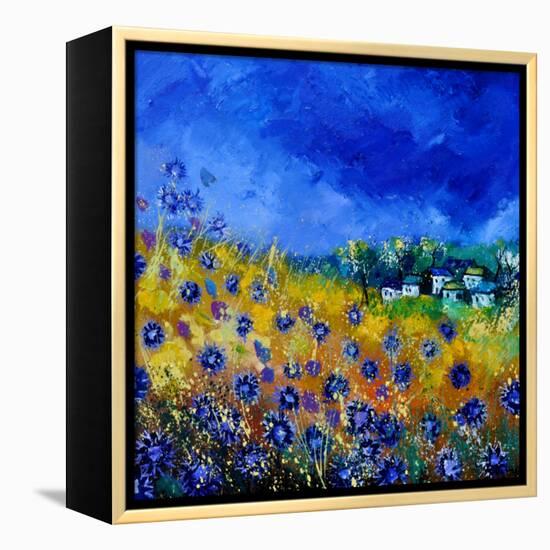 Blue Cornflowers 7741-Pol Ledent-Framed Stretched Canvas