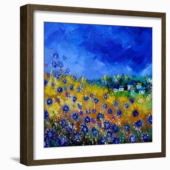 Blue Cornflowers 7741-Pol Ledent-Framed Premium Giclee Print