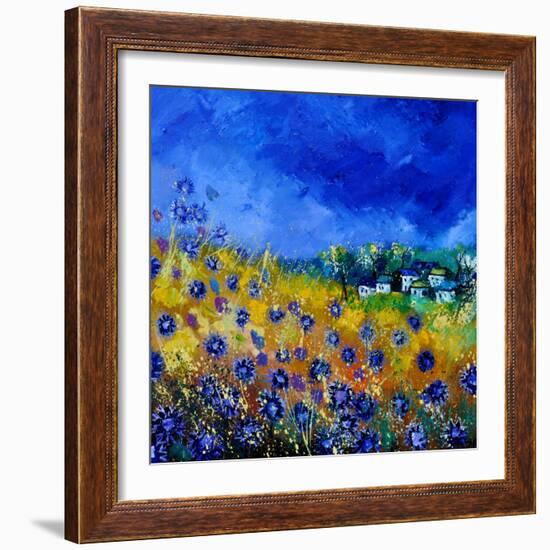 Blue Cornflowers 7741-Pol Ledent-Framed Premium Giclee Print