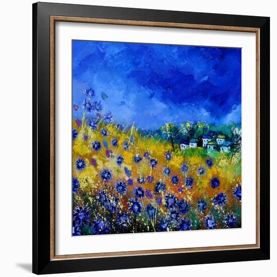 Blue Cornflowers 7741-Pol Ledent-Framed Premium Giclee Print